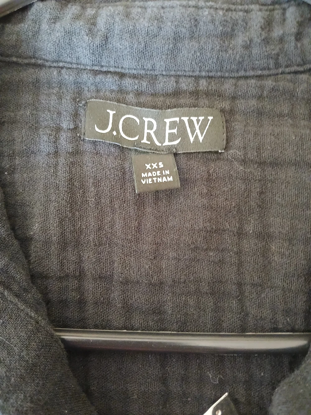 J. Crew Black Short-Sleeve  Dress - Picture 6 of 8